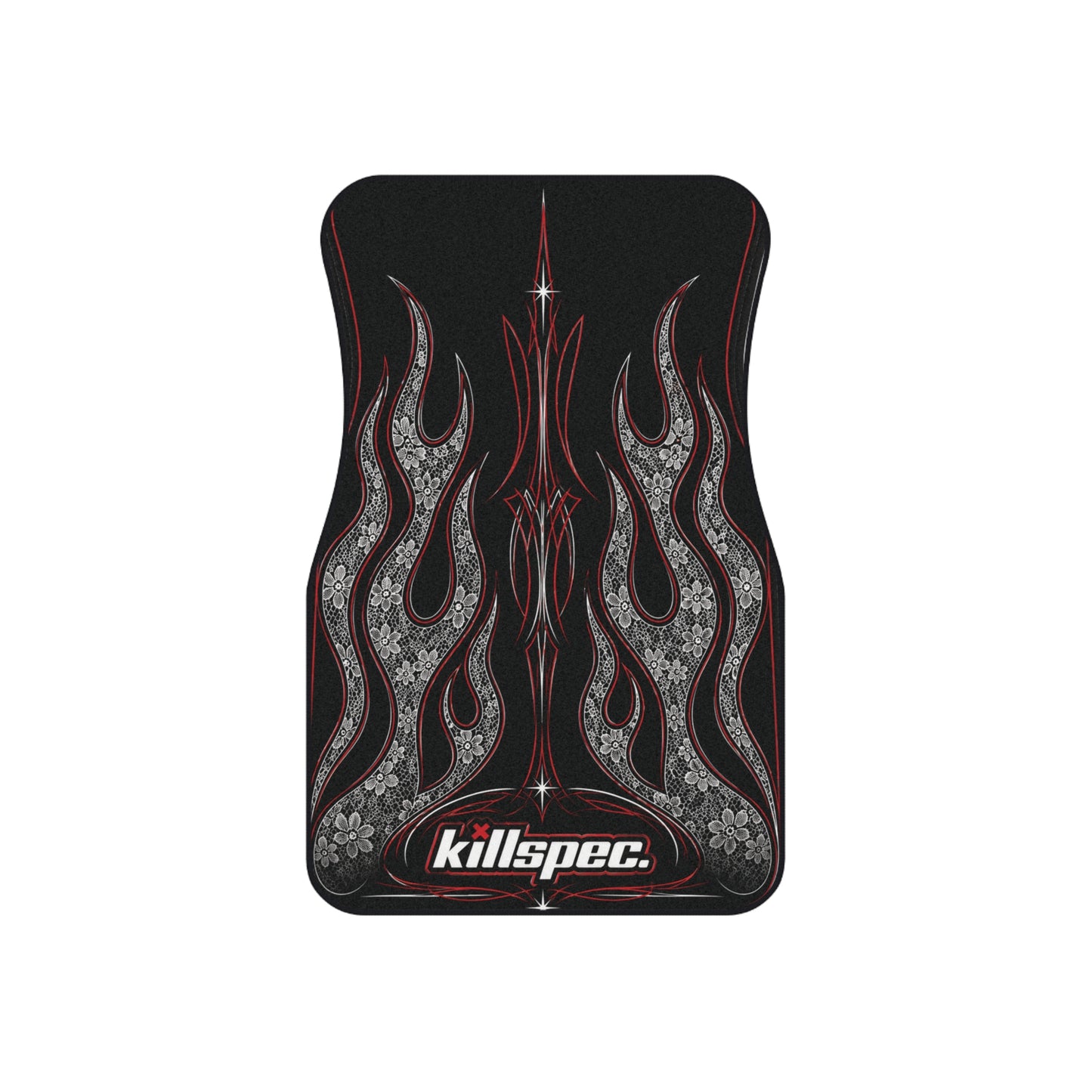 Flame Pinstriped Floor Mats (2x Front) — Killspec