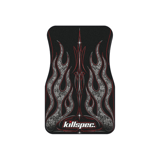 Flame Pinstriped Floor Mats (2x Front) — Killspec