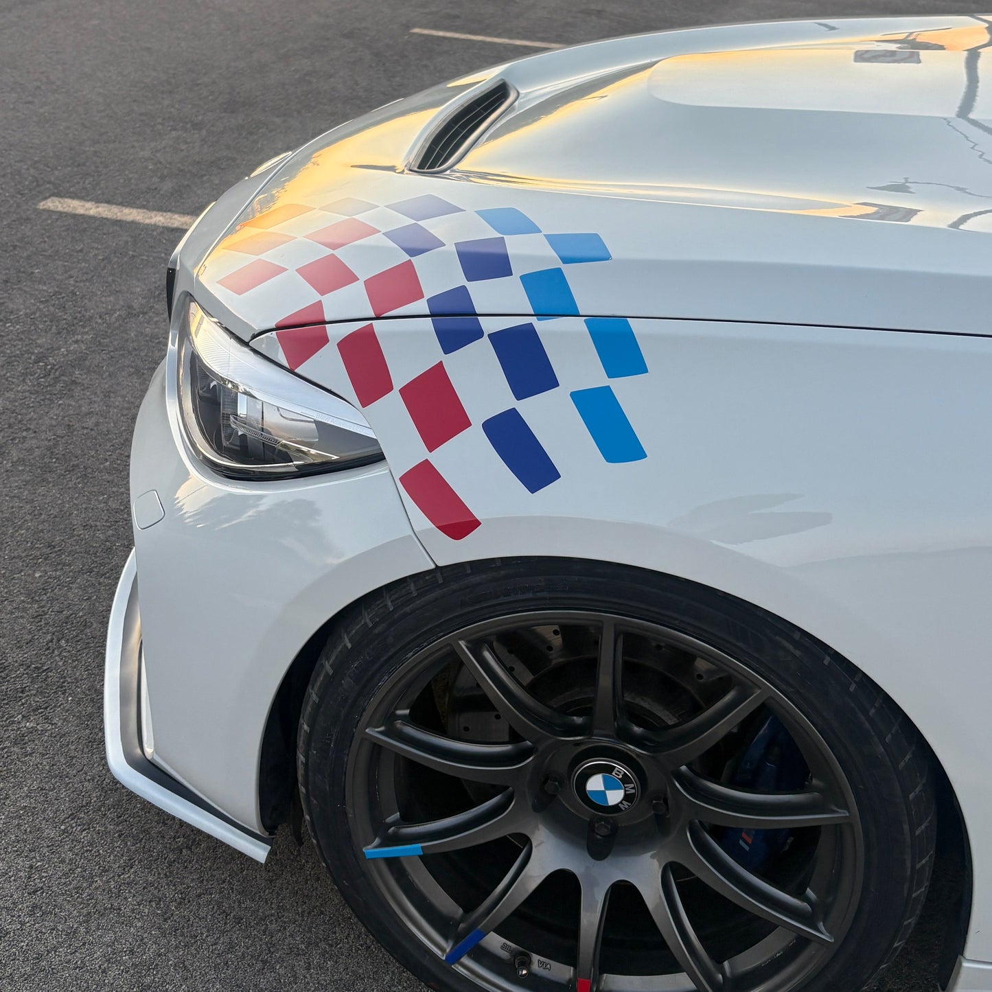 BMW "LTW" Flag Modern Sticker Kit Front & Back