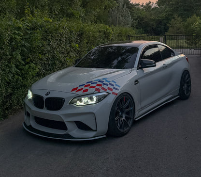 BMW "LTW" Flag Modern Sticker Kit Front & Back